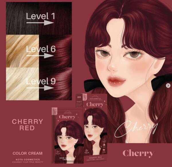 kota cosmetics hair colour cherry red